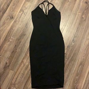 strappy black dress